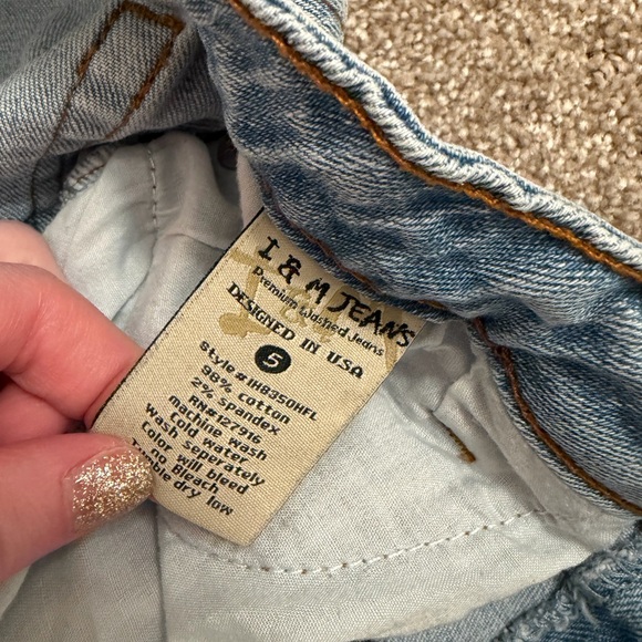 Frayed Hem Light Blue Flare Jeans - Picture 3 of 3